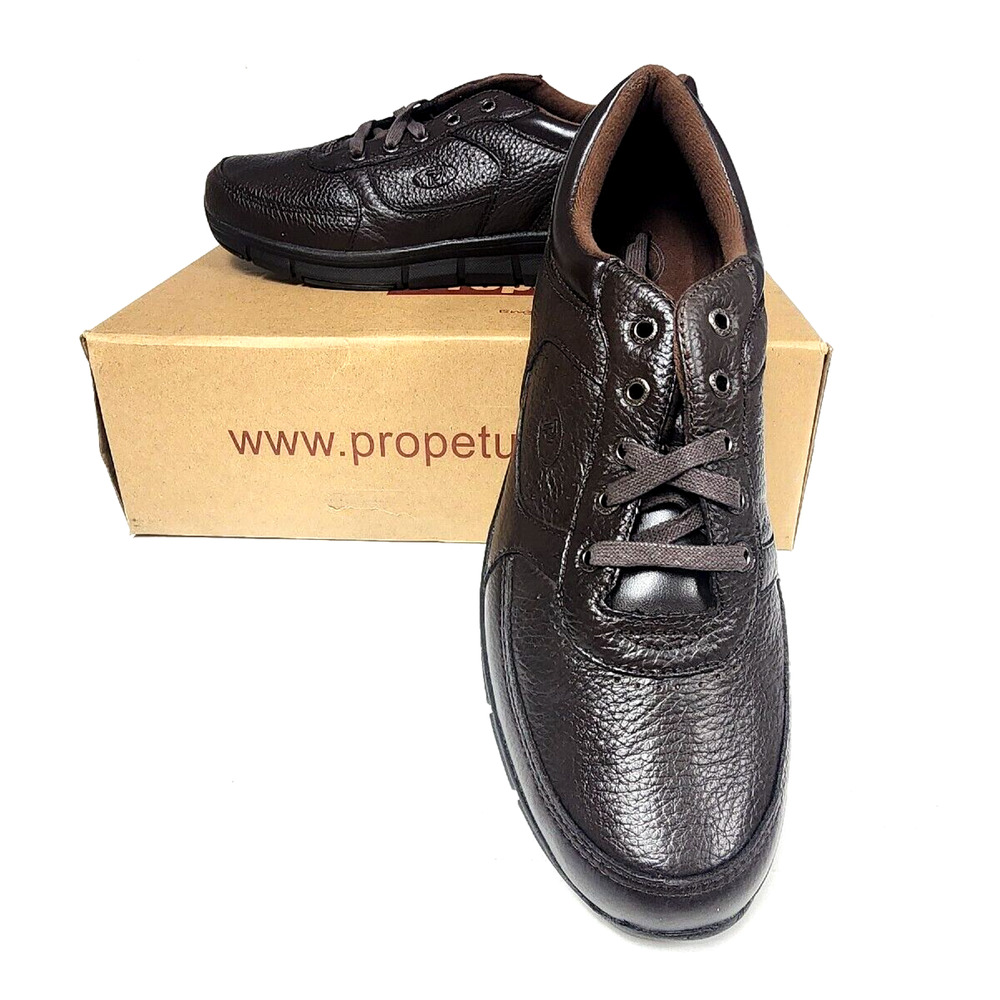 Propet Men's Clint Brown Leather Lace Up Casual Shoe Size 12 Style M21417 NIB
